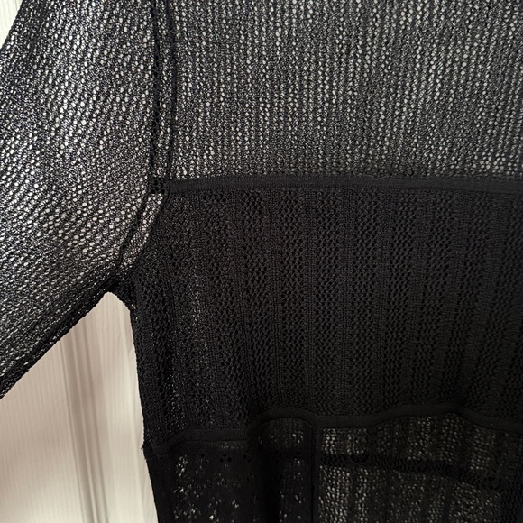 NWT jason wu sheer sweater black size medium slim fit - Picture 8 of 9